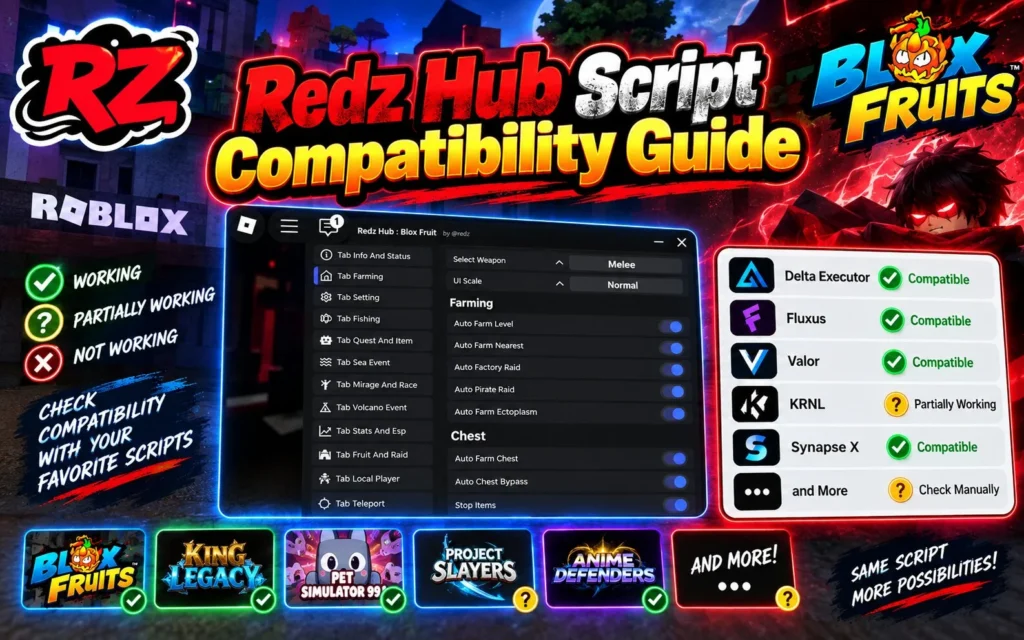 Redz Hub Script Compatibility