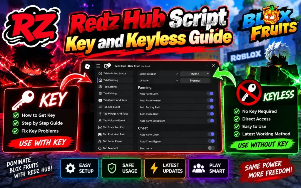 Redz Hub Script Key and Keyless Guide