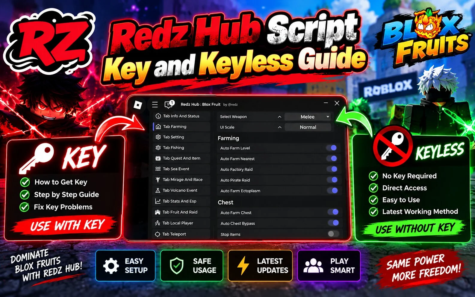 Redz Hub Script Key and Keyless Guide